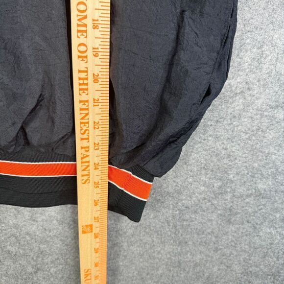 Vintage Holloway Pullover Windbreaker Size Small Lined Black Orange Embroidered - Picture 4 of 8